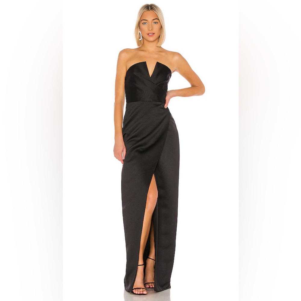 Jaygodfrey Elegant Black Strapless Dress